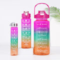 3-in-1 Gradient Color Motivational Water Bottle